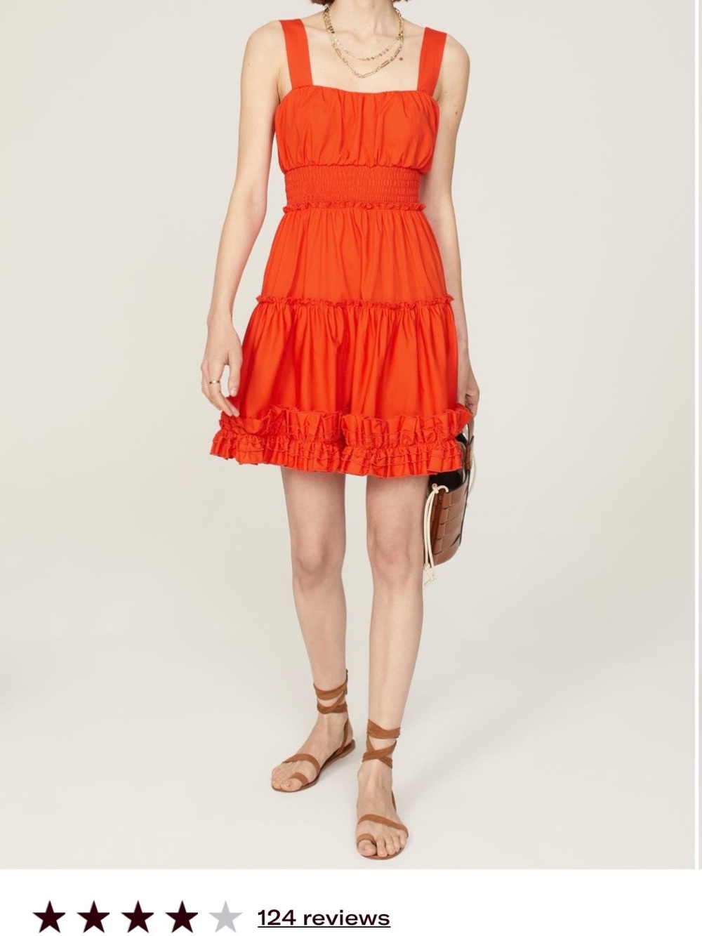 Jason Wu Bright Red Ruffled Mini Dress